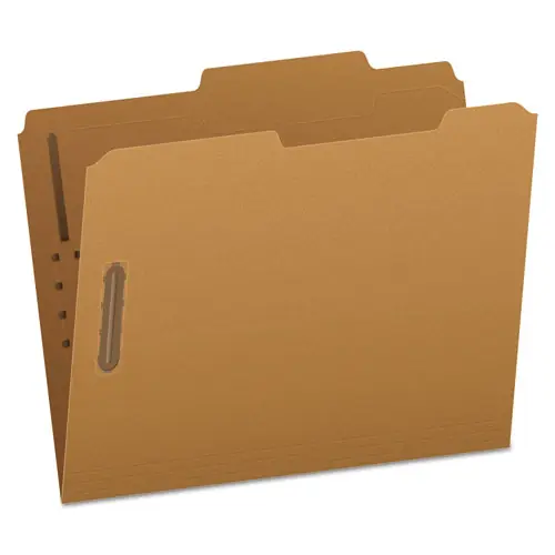 Pendaflex® Kraft Fastener Folders, 2/5-Cut Tabs, 2 Fasteners, Letter Size, Kraft Exterior, 50/Box