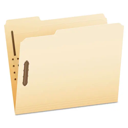 Pendaflex® Manila Fastener Folders, 1/3-Cut Tabs, 2 Fasteners, Letter Size, Manila Exterior, 50/Box