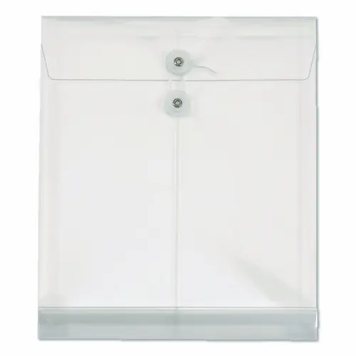 Pendaflex® Poly Document File, String and Button Closure, Clear, 5/Pack