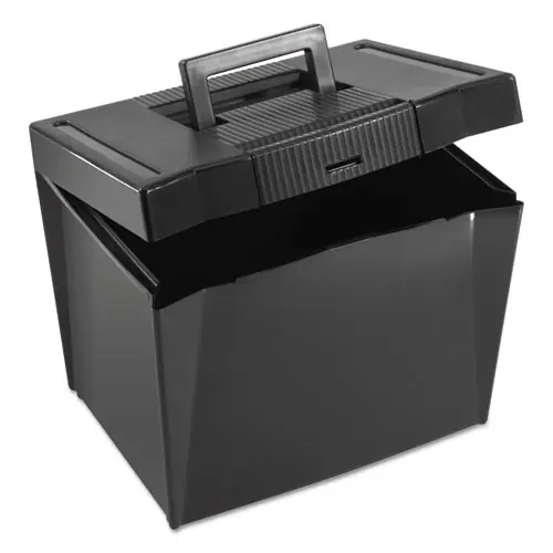 Pendaflex® Portable Letter Size File Box, Black