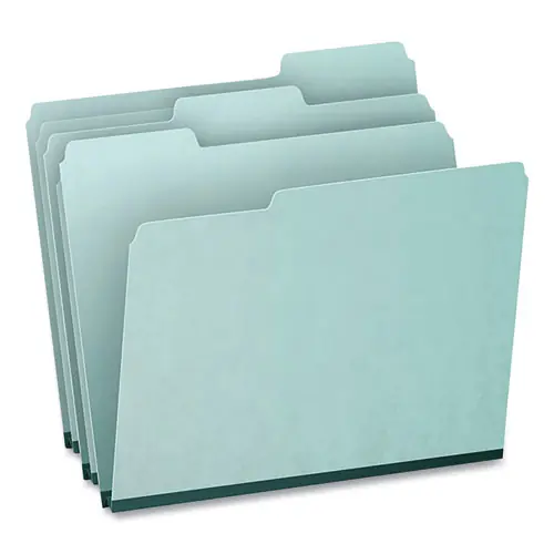 Pendaflex® Pressboard Expanding File Folders, 1/3-Cut Tabs, Assorted Positions, Letter Size, 1" Expansion, Blue, 25/Box