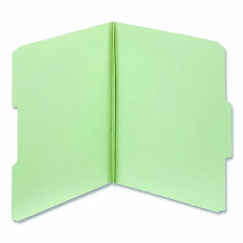 Pendaflex® Pressboard Expanding File Folders, 1/3-Cut Tabs, Assorted Positions, Letter Size, 2" Expansion, Light Green, 25/Box