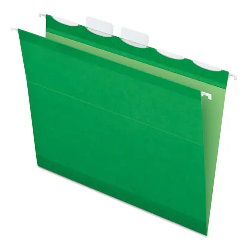 Pendaflex® Ready-Tab Colored Reinforced Hanging Folders, Letter Size, Bright Green, 25/Box