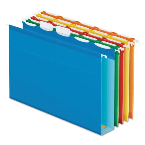 Pendaflex® Ready-Tab Extra Capacity Reinforced Colored Hanging Folders, Letter Size, 1/5-Cut Tabs, Assorted Colors, 20/Box