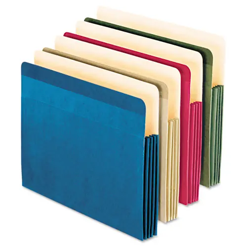 Pendaflex® Recycled Colored File Pocket, Letter Size, Assorted Colors, 4/Pack