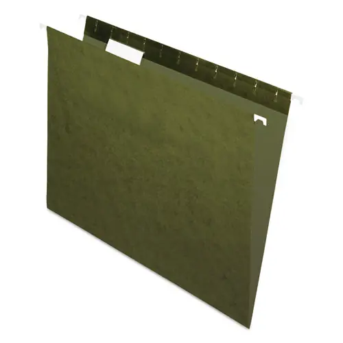 Pendaflex® Standard Green Hanging Folders, Letter Size, 1/5-Cut Tabs, 25/Box