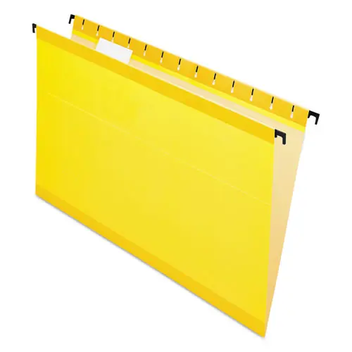 Pendaflex® SureHook Hanging Folders, Legal Size, 1/5-Cut Tabs, Yellow, 20/Box