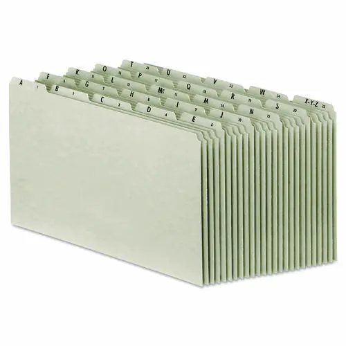 Pendaflex® Top Tab A-Z File Guides, 25/Set, Gray, 8.5 x 14, 1/5-Cut