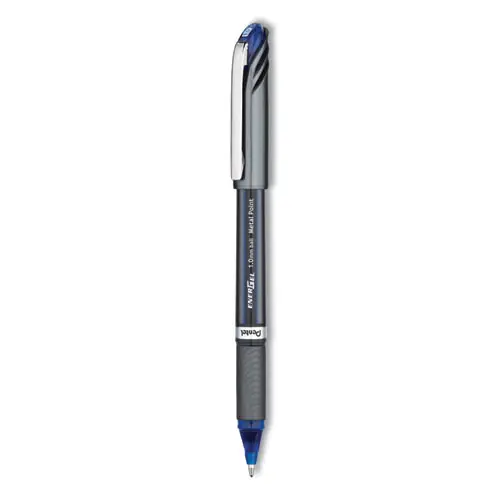 Pentel® EnerGel NV Gel Pen, Bold 1 mm, Blue Ink, Gray/Blue Barrel, Dozen