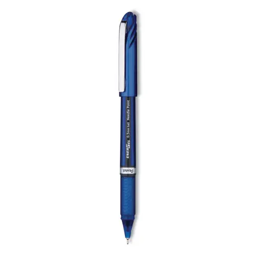 Pentel® EnerGel NV Gel Pen, Stick, Fine 0.5 mm, Blue Ink, Blue Barrel, Dozen