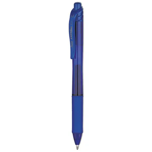 Pentel® EnerGel-X Gel Pen, Retractable, Bold 1 mm, Blue Ink, Translucent Blue/Blue Barrel, Dozen