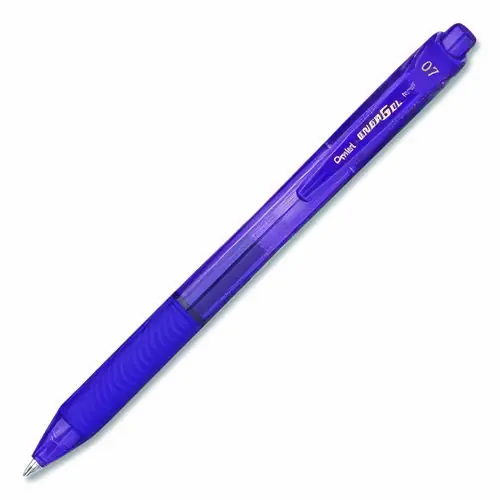 Pentel® EnerGel-X Gel Pen, Retractable, Medium 0.7 mm, Violet Ink, Translucent Violet/Violet Barrel