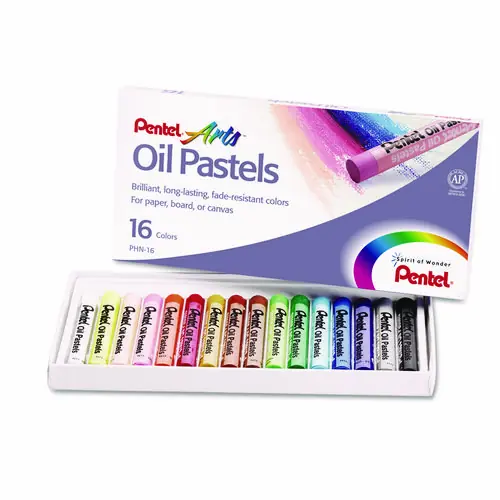 Pentel® Oil Pastel Set With Carrying Case, 16 Assorted Colors