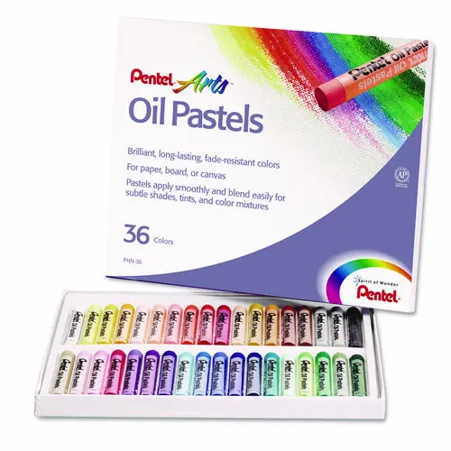 Pentel® Oil Pastel Set With Carrying Case, 36 Assorted Colors