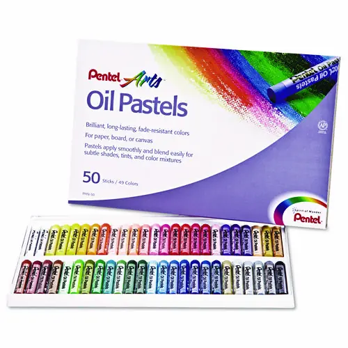 Pentel® Oil Pastel Set With Carrying Case, 45 Assorted Colors, 50/Pack