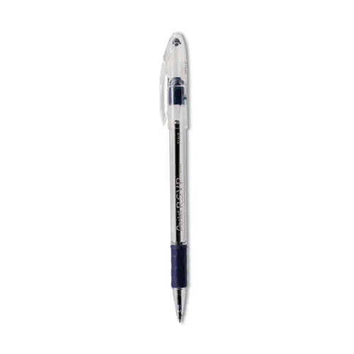 Pentel® R.S.V.P. Ballpoint Pen, Fine Point, 0.7 mm, Blue Ink, Clear/Blue Barrel, Dozen