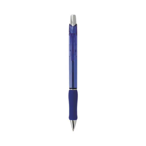 Pentel® R.S.V.P. Super RT Retractable Ballpoint Pen, Medium Point (0.7 mm), Blue Ink, Translucent Blue/Blue Barrel, Dozen