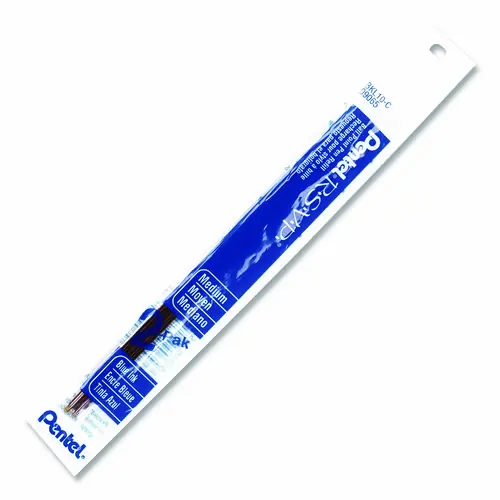 Pentel® Refill for Pentel R.S.V.P. Ballpoint Pens, Medium, 1 mm Conical Tip, Blue Ink, 2/Pack