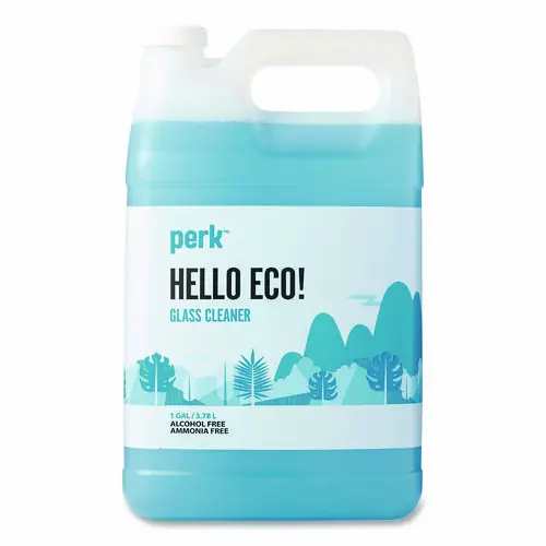 Perk™ Hello Eco Glass Cleaner Refill, Unscented, 1 gal Bottle
