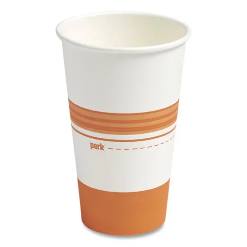 Perk™ Plastic Cold Cups, 16 oz, Clear, 50/Pack