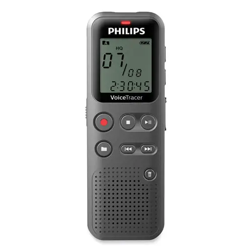Philips® Voice Tracer DVT1120 Digital Voice Recorder, 8 GB, Black