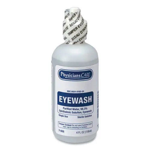 PhysiciansCare® by First Aid Only® First Aid Refill Components Disposable Eye Wash, 4 oz Bottle