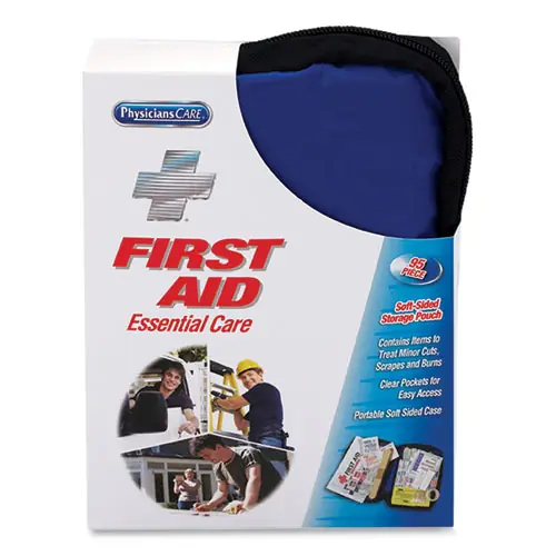 PhysiciansCare® by First Aid Only® Soft-Sided First Aid Kit, 95 Pieces, Soft Fabric Case, For Up to 10 People