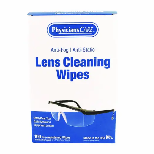 PhysiciansCare® Lens Cleaning Wipe, 100/Box