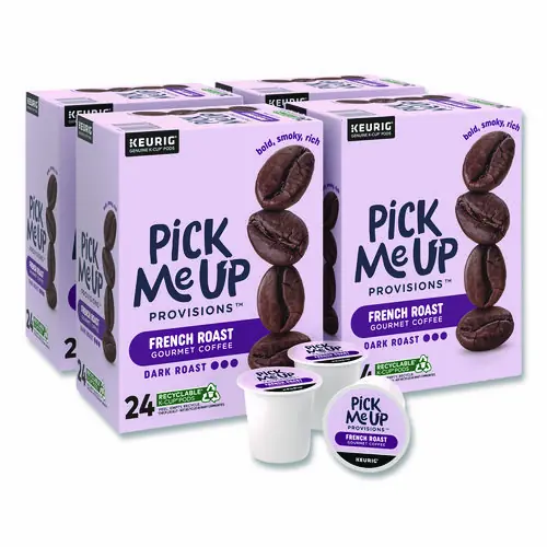 Pick Me Up Provisions™ French Roast Coffee K-Cups, 24/Box, 4 Boxes/Carton