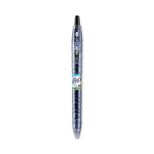 Pilot® B2P Bottle-2-Pen Recycled Gel Pen, Retractable, Fine Point, 0.7 mm, Black Ink, Translucent Blue Barrel