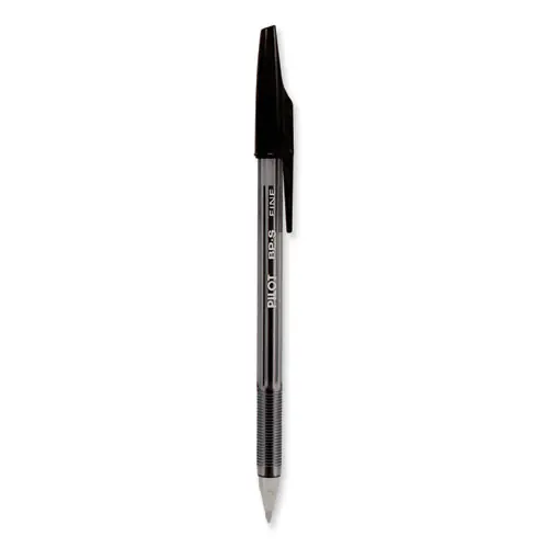 Pilot® Better Ballpoint Pen, Stick, Fine 0.7 mm, Black Ink, Smoke Barrel, Dozen
