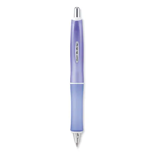 Pilot® Dr. Grip Frosted Advanced Ink Ballpoint Pen, Retractable, Medium 1 mm, Black Ink, Purple Barrel