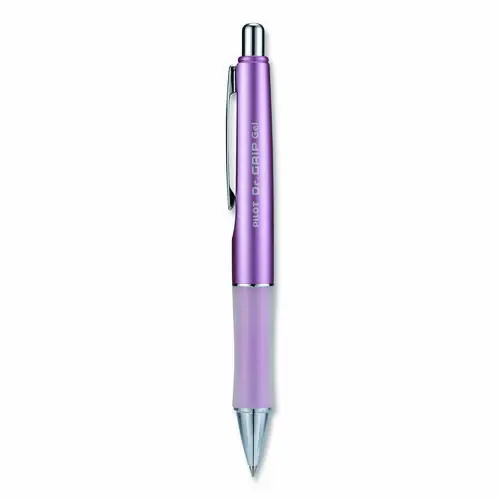 Pilot® Dr. Grip Limited Gel Pen, Retractable, Fine 0.7 mm, Black Ink, Champagne Mauve Barrel