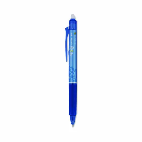 Pilot® FriXion Clicker Erasable Gel Pen, Retractable, Extra-Fine 0.5 mm, Blue Ink, Blue Barrel, Dozen
