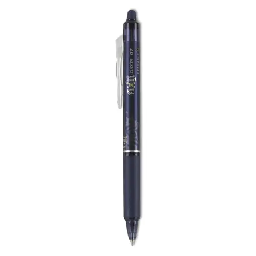 Pilot® FriXion Clicker Erasable Gel Pen, Retractable, Fine 0.7 mm, Navy Ink, Navy Barrel