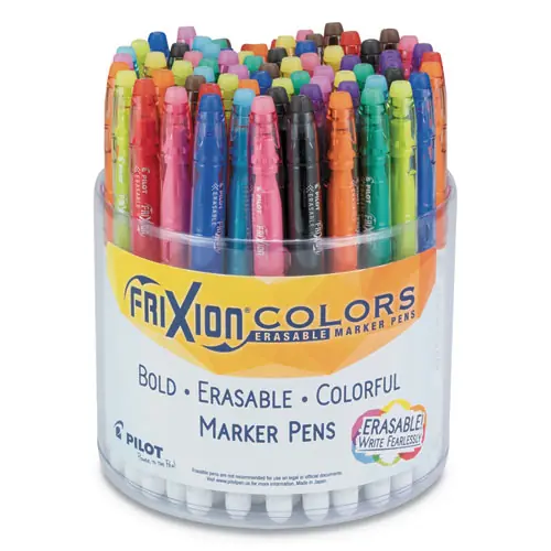 Pilot® FriXion Colors Erasable Porous Point Pen, Bold 2.5 mm, Assorted Colors, 72/Pack