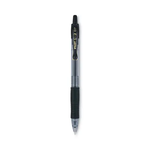 Pilot® G2 Premium Gel Pen Convenience Pack, Retractable, Fine 0.7 mm, Black Ink, Smoke/Black Barrel, 36/Pack