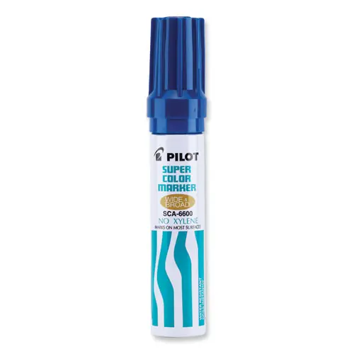 Pilot® Jumbo Refillable Permanent Marker, Broad Chisel Tip, Blue