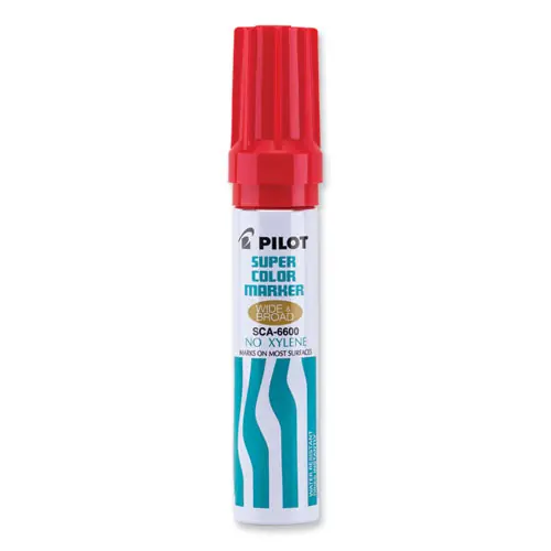Pilot® Jumbo Refillable Permanent Marker, Broad Chisel Tip, Red