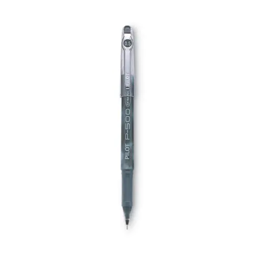 Pilot® Precise P-500 Gel Pen, Extra-Fine 0.5 mm, Black Ink, Black Barrel, Dozen