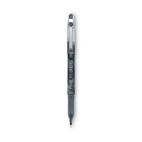 Pilot® Precise P-700 Gel Pen, Fine Point, 0.7 mm, Black Ink, Black Barrel, Dozen