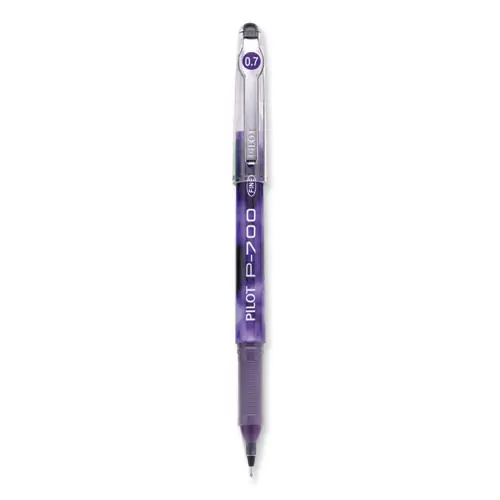 Pilot® Precise P-700 Gel Pen, Fine Point, 0.7 mm, Purple Ink, Purple Barrel, Dozen
