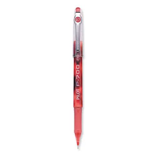 Pilot® Precise P-700 Gel Pen, Fine Point, 0.7 mm, Red Ink, Red Barrel, Dozen