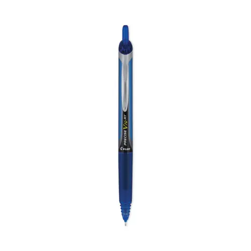 Pilot® Precise V10RT Retractable Rollerball Pen, Bold Point, 1 mm, Blue Ink, Blue Barrel, Dozen