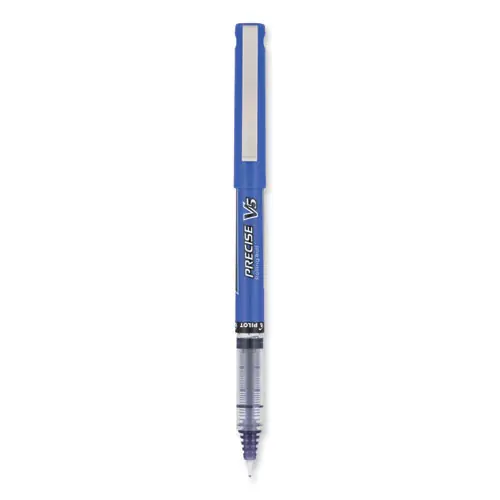 Pilot® Precise V5 Rollerball Pen, Extra-Fine 0.5 mm, Purple Ink, Purple/Clear Barrel, Dozen