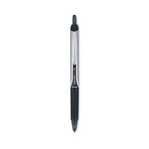 Pilot® Precise V5RT Rollerball Pen, Retractable, Extra-Fine 0.5 mm, Black Ink, Black Barrel