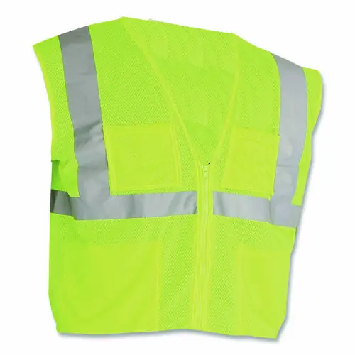 PIP ANSI Class 2 Four Pocket Zipper Safety Vest