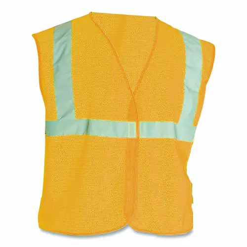 PIP ANSI Class 2 Hook and Loop Safety Vest, X-Large, Hi-Viz Orange