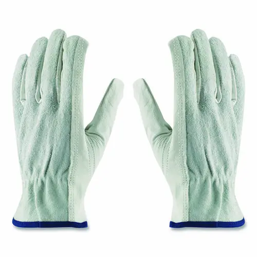 PIP Top-Grain Leather Drivers Gloves with Shoulder-Split Cowhide Leather Back, Small, Gray