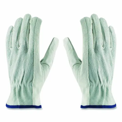 PIP Top-Grain Leather Drivers Gloves with Shoulder-Split Cowhide Leather Back, X-Large, Gray